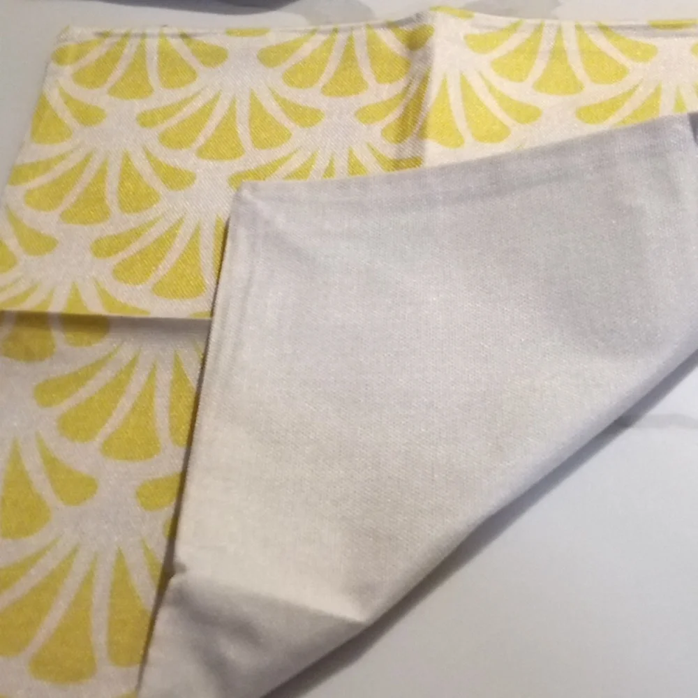 Throw‎ Pillow Covers Set of 4 Yellow Geometric Print 17x17